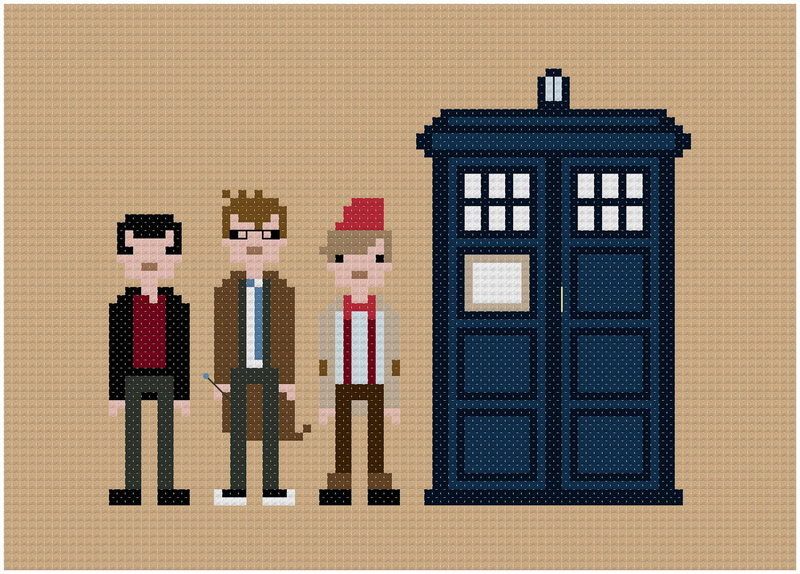 Illustration for article titled I Want All These Impossibly Cool 8-Bit Cross-Stitches